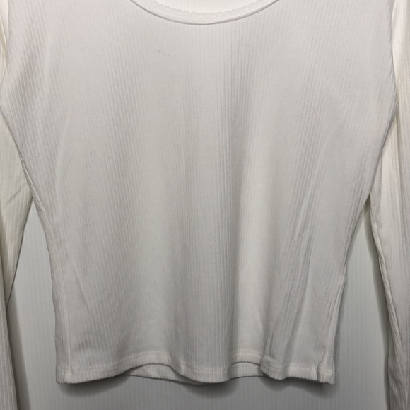 Abound Scoop Neck Long Sleeves Lace Trim T-Shirt Size Small NEW - Picture 4 of 11